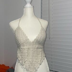 Backless Crochet Crop Top
